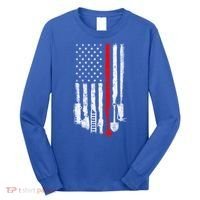 Firefighter Tools And Equipt Stripe American Flag Fire Gift Long Sleeve Shirt thumb 0