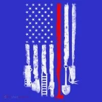 Firefighter Tools And Equipt Stripe American Flag Fire Gift T-Shirt thumb 7