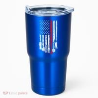 Firefighter Tools And Equipt Stripe American Flag Fire Gift Tumbler thumb 0