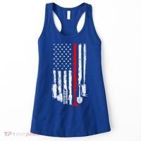 Firefighter Tools And Equipt Stripe American Flag Fire Gift Women's Tank Top thumb 0