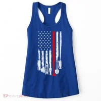 Firefighter Tools And Equipt Stripe American Flag Fire Gift Women's Tank Top thumb 0