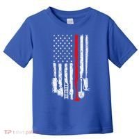 Firefighter Tools And Equipt Stripe American Flag Fire Gift Toddler T-Shirt thumb 0