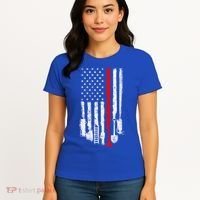 Firefighter Tools And Equipt Stripe American Flag Fire Gift Women's T-Shirt thumb 4
