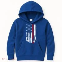 Firefighter Tools And Equipt Stripe American Flag Fire Gift Kids Hoodie thumb 0