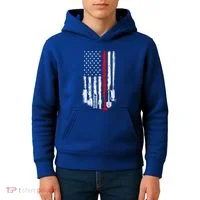 Firefighter Tools And Equipt Stripe American Flag Fire Gift Kids Hoodie thumb 4
