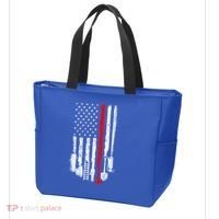 Firefighter Tools And Equipt Stripe American Flag Fire Gift Tote Bag thumb 3