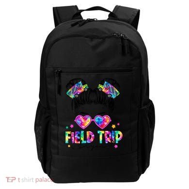 Field Trip Anyone Field Day Student Teacher Messy Bun Gift Backpack