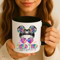 Field Trip Anyone Field Day Student Teacher Messy Bun Gift Coffee Mug thumb 3