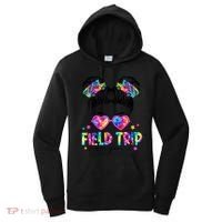 Field Trip Anyone Field Day Student Teacher Messy Bun Gift Women's Hoodie thumb 0