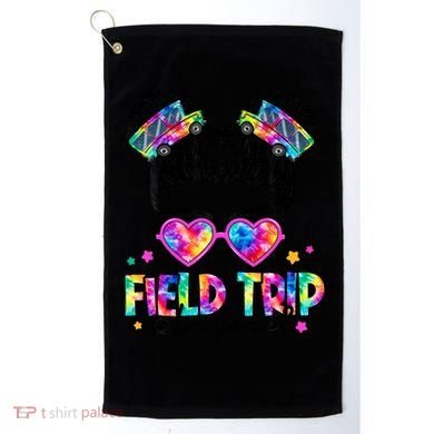 Field Trip Anyone Field Day Student Teacher Messy Bun Gift Golf Towel