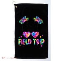 Field Trip Anyone Field Day Student Teacher Messy Bun Gift Golf Towel thumb 0