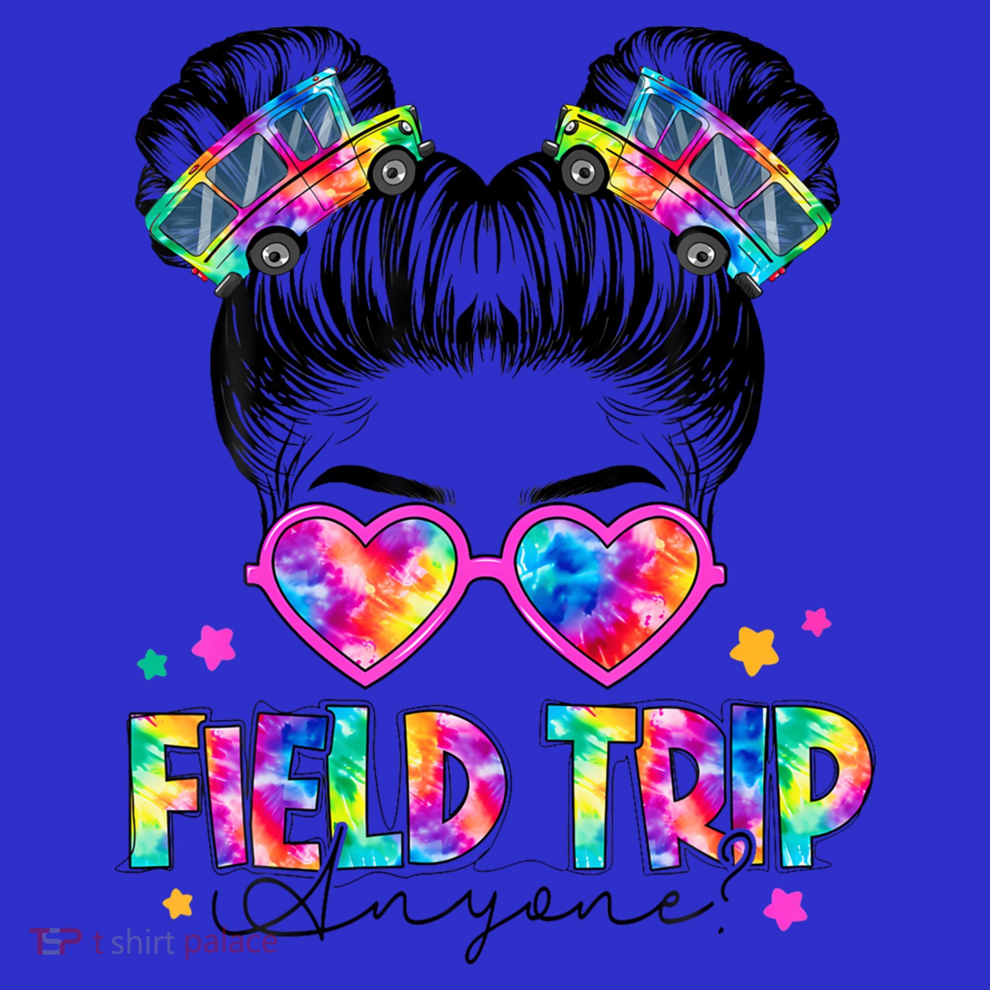 Field Trip Anyone Field Day Student Teacher Messy Bun Gift Hoodie