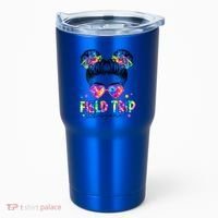 Field Trip Anyone Field Day Student Teacher Messy Bun Gift Tumbler thumb 0