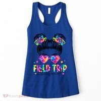 Field Trip Anyone Field Day Student Teacher Messy Bun Gift Women's Tank Top thumb 0