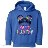 Field Trip Anyone Field Day Student Teacher Messy Bun Gift Toddler Hoodie thumb 0
