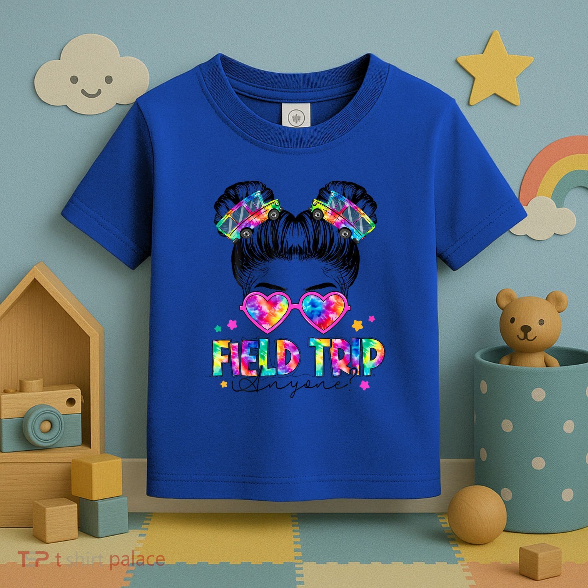 Field Trip Anyone Field Day Student Teacher Messy Bun Gift Toddler T-Shirt