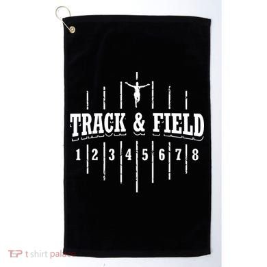 Funny Track And Field Design Runner Numbers Golf Towel
