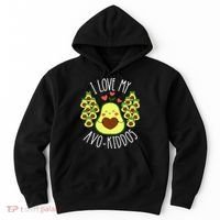 Funny Teacher Avocado Valentine's Day Cute Retro Hoodie thumb 0