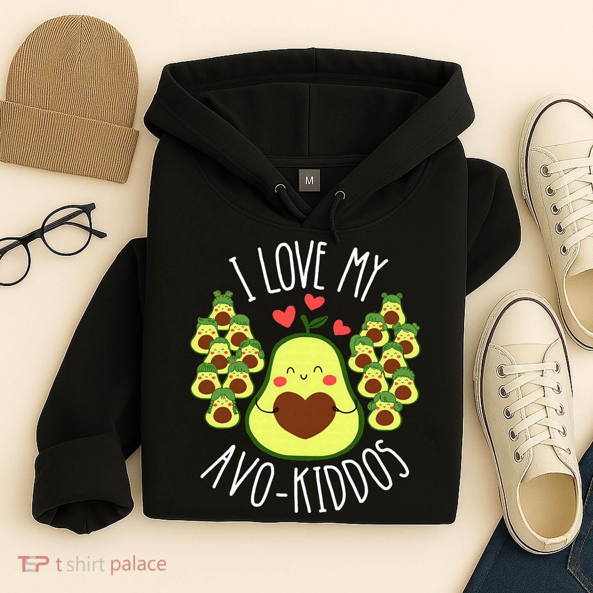 Funny Teacher Avocado Valentine's Day Cute Retro Hoodie