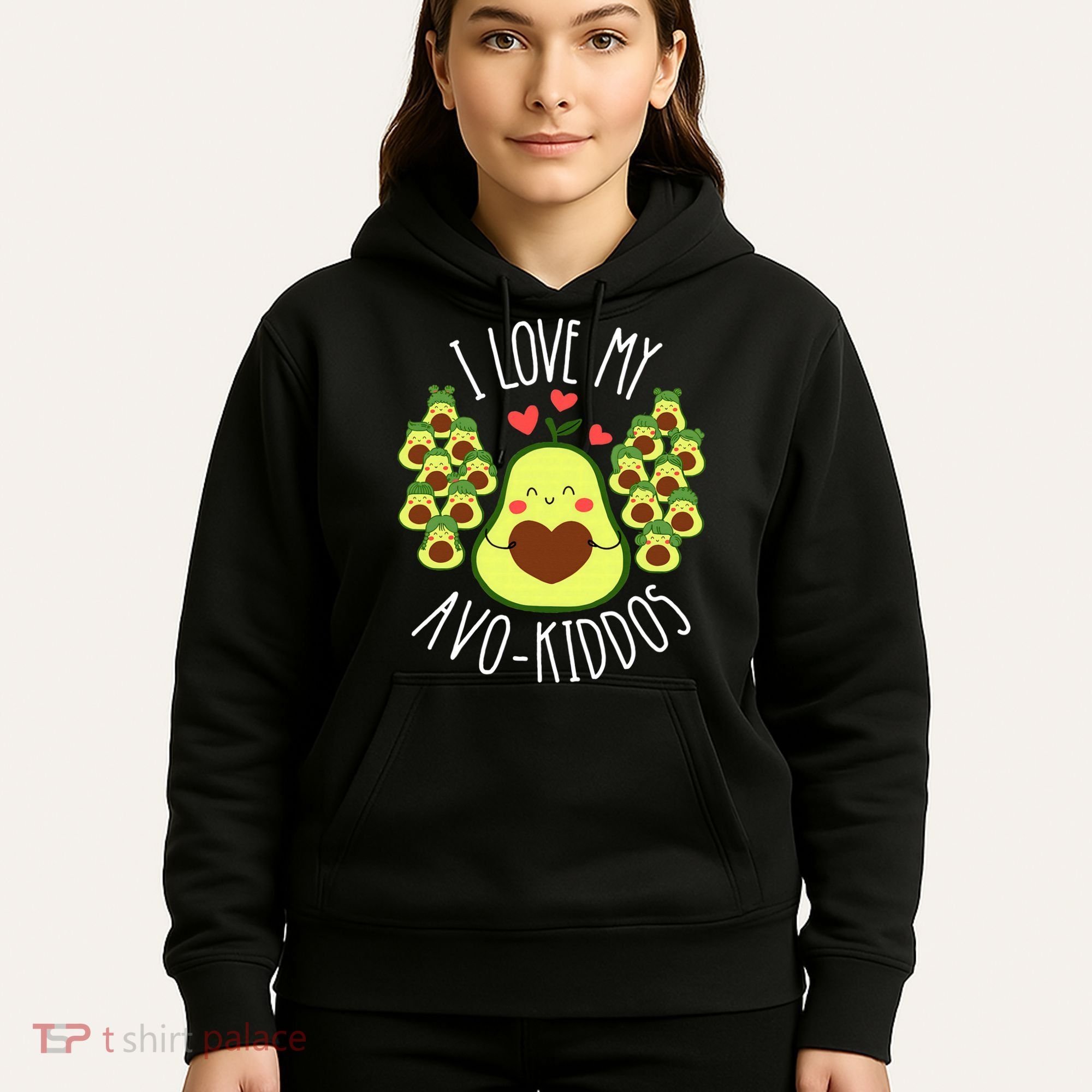 Funny Teacher Avocado Valentine's Day Cute Retro Hoodie