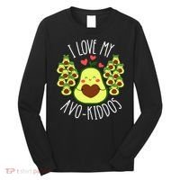 Funny Teacher Avocado Valentine's Day Cute Retro Long Sleeve Shirt thumb 0