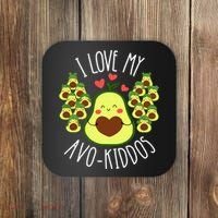 Funny Teacher Avocado Valentine's Day Cute Retro Coaster thumb 0