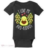 Funny Teacher Avocado Valentine's Day Cute Retro Baby Bodysuit thumb 0