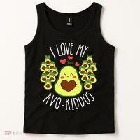 Funny Teacher Avocado Valentine's Day Cute Retro Tank Top thumb 2
