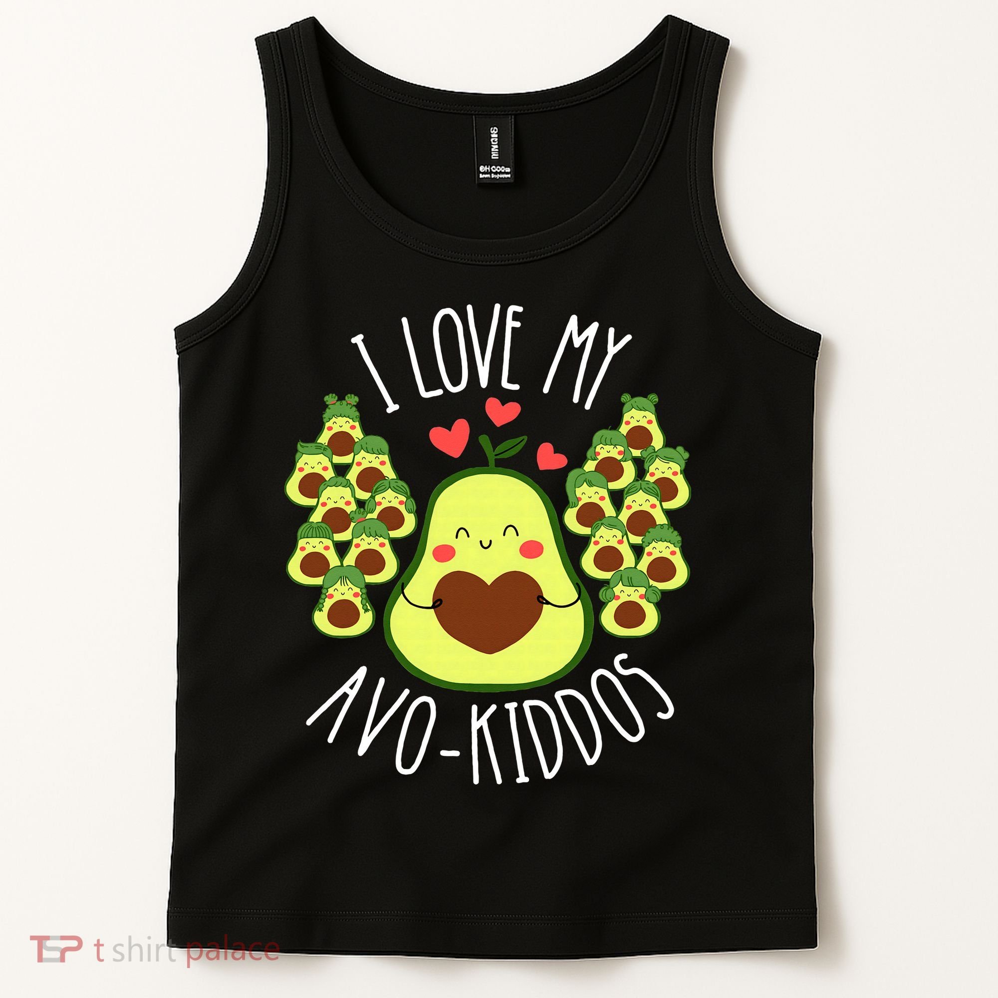 Funny Teacher Avocado Valentine's Day Cute Retro Tank Top