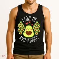 Funny Teacher Avocado Valentine's Day Cute Retro Tank Top thumb 3