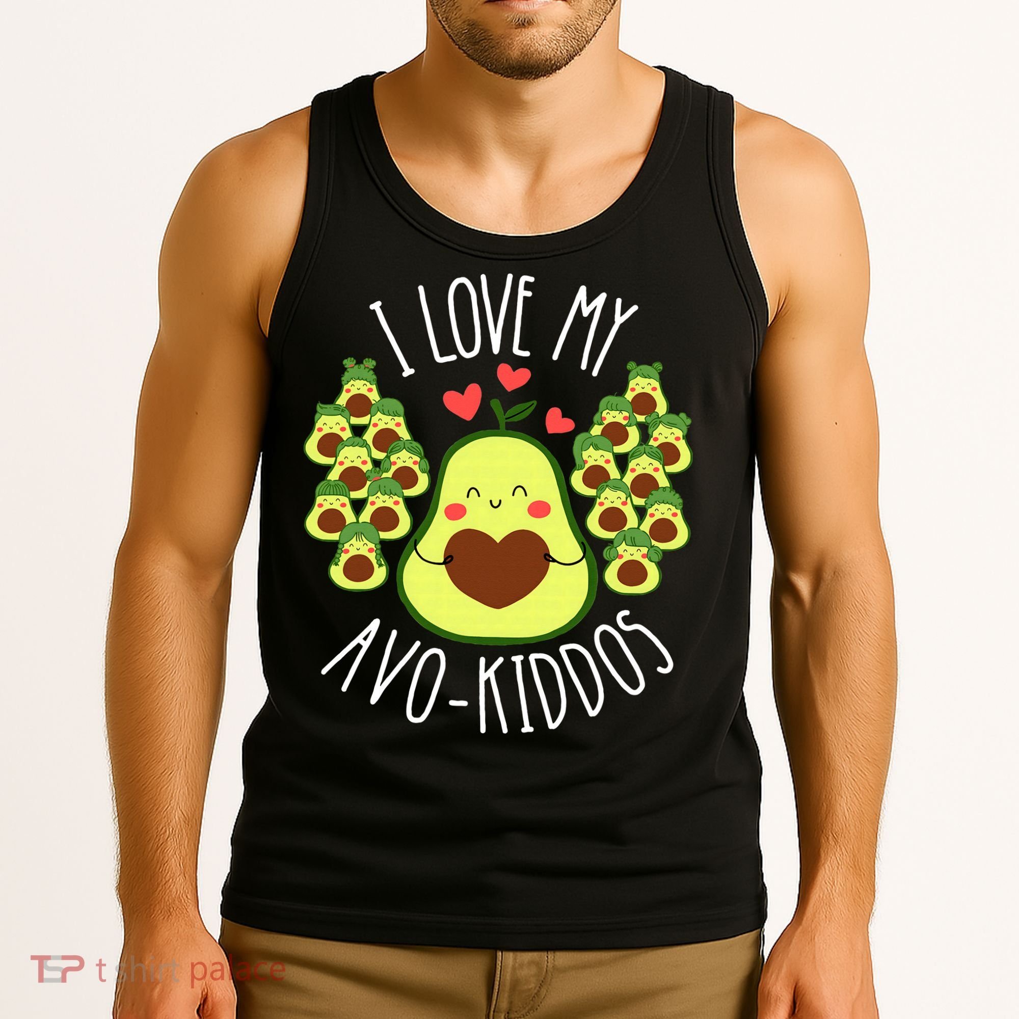 Funny Teacher Avocado Valentine's Day Cute Retro Tank Top
