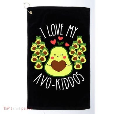Funny Teacher Avocado Valentine's Day Cute Retro Golf Towel