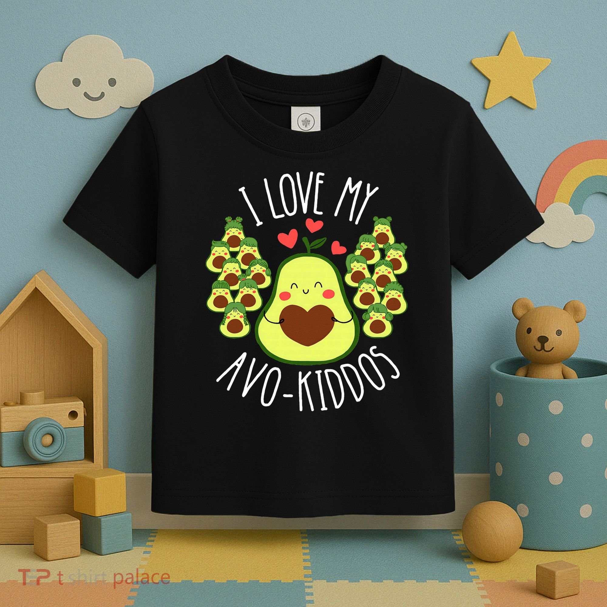 Funny Teacher Avocado Valentine's Day Cute Retro Toddler T-Shirt