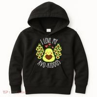 Funny Teacher Avocado Valentine's Day Cute Retro Kids Hoodie thumb 0
