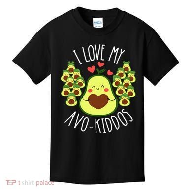 Funny Teacher Avocado Valentine's Day Cute Retro Kids T-Shirt