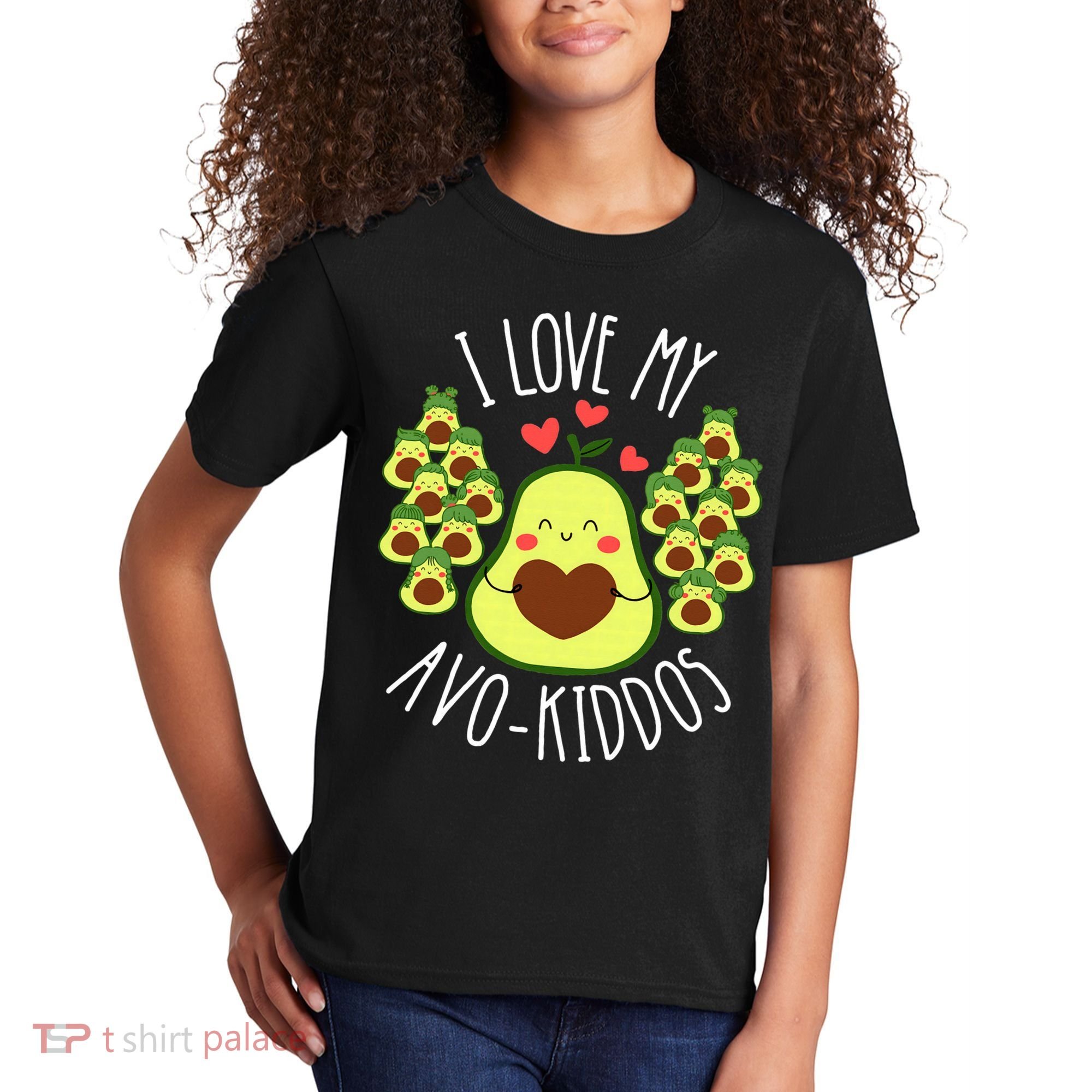 Funny Teacher Avocado Valentine's Day Cute Retro Kids T-Shirt