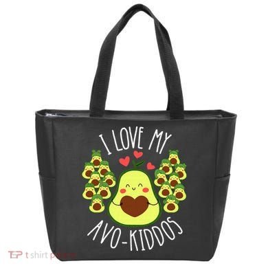 Funny Teacher Avocado Valentine's Day Cute Retro Tote Bag