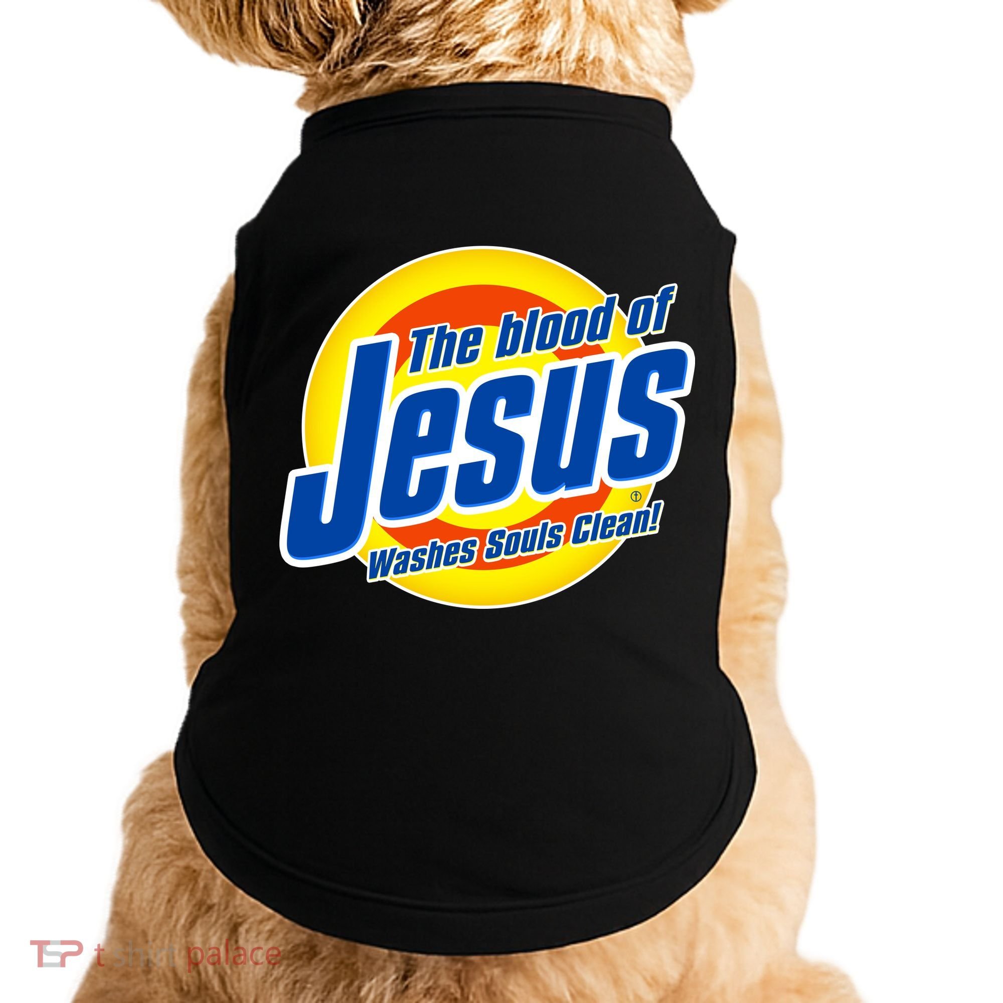 Funny The Blood Of Jesus Washes Souls Clean Detergent Doggie Tank