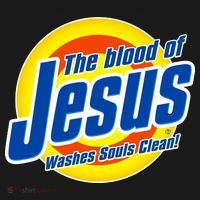 Funny The Blood Of Jesus Washes Souls Clean Detergent Sweatshirt thumb 3