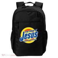 Funny The Blood Of Jesus Washes Souls Clean Detergent Backpack thumb 0