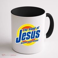 Funny The Blood Of Jesus Washes Souls Clean Detergent Coffee Mug thumb 1