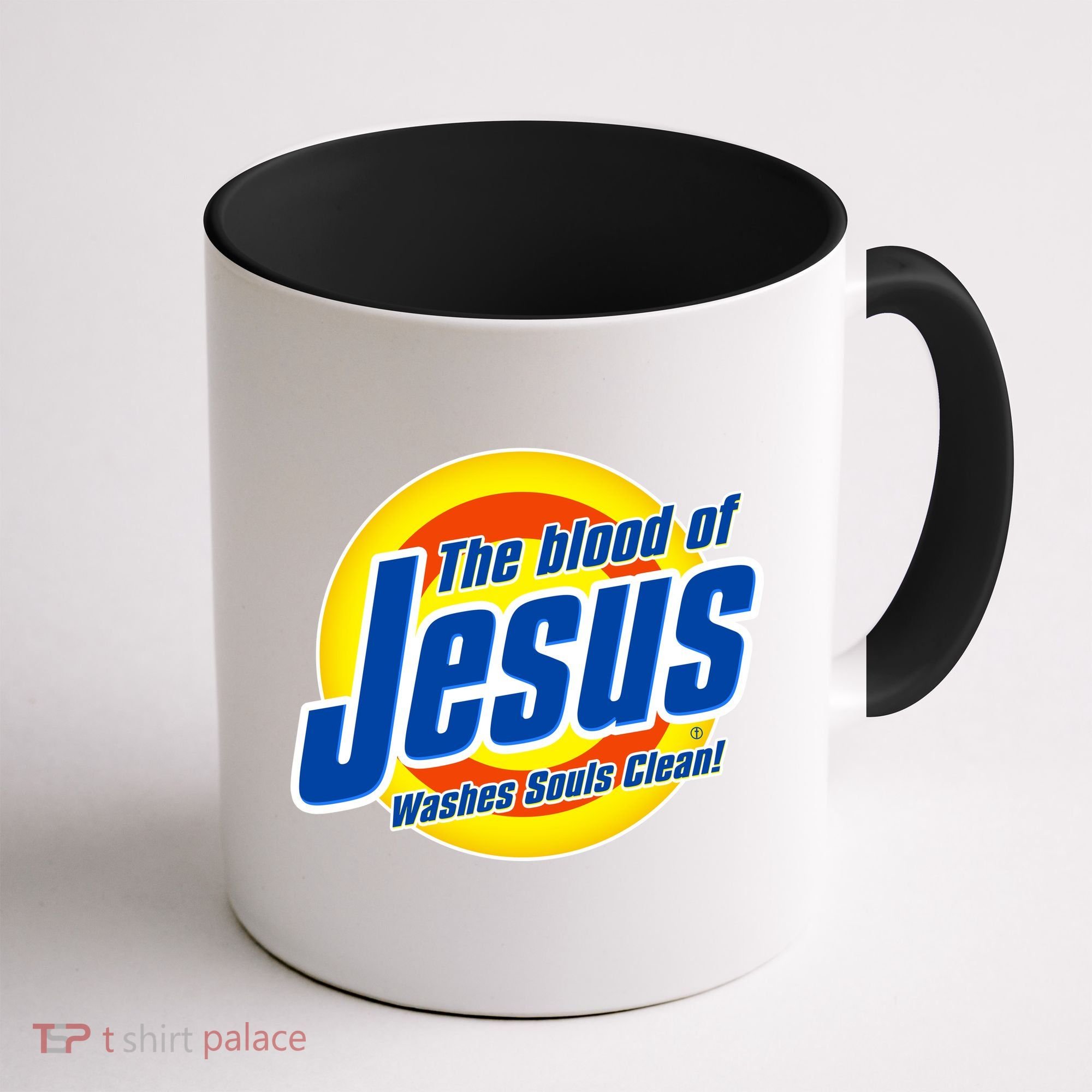 Funny The Blood Of Jesus Washes Souls Clean Detergent Coffee Mug