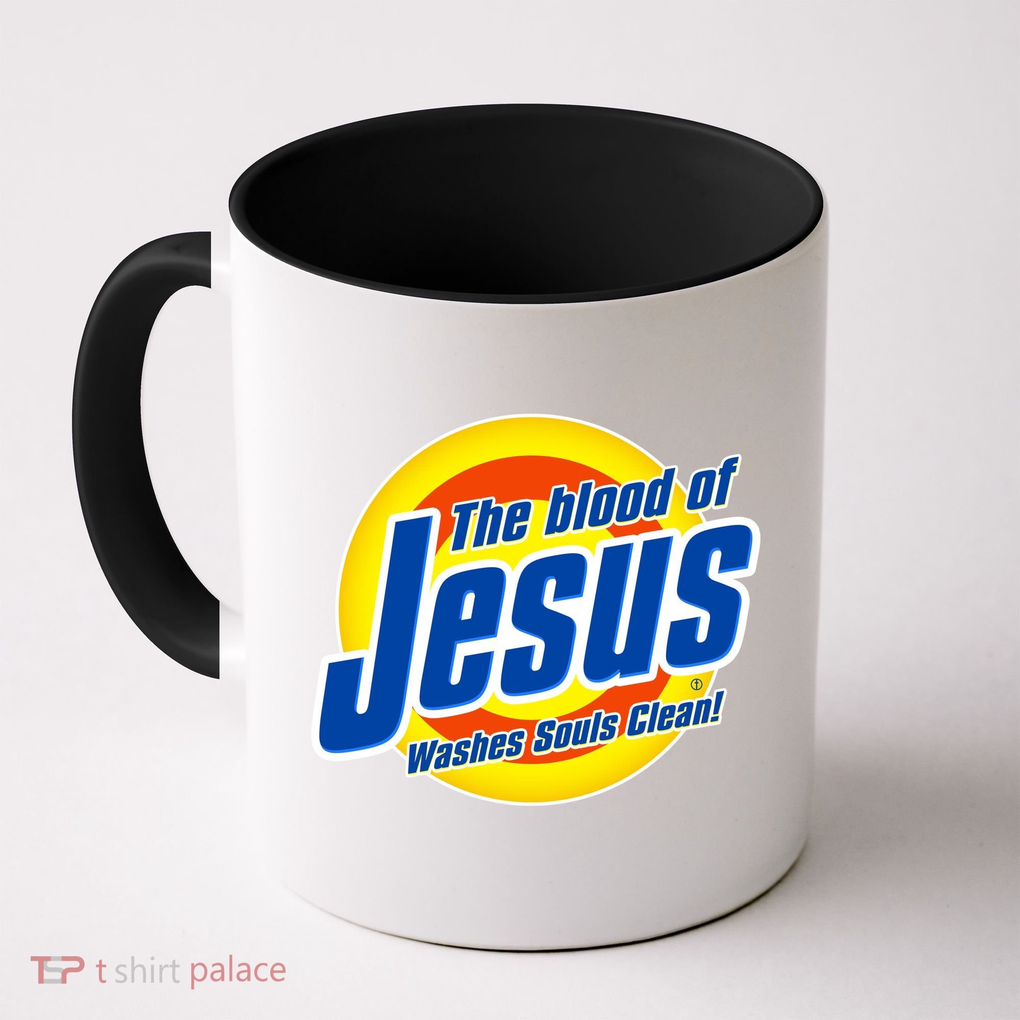 Funny The Blood Of Jesus Washes Souls Clean Detergent Coffee Mug
