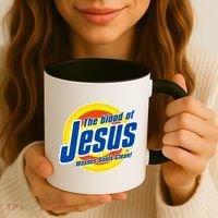 Funny The Blood Of Jesus Washes Souls Clean Detergent Coffee Mug thumb 3