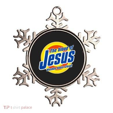 Funny The Blood Of Jesus Washes Souls Clean Detergent Ornament