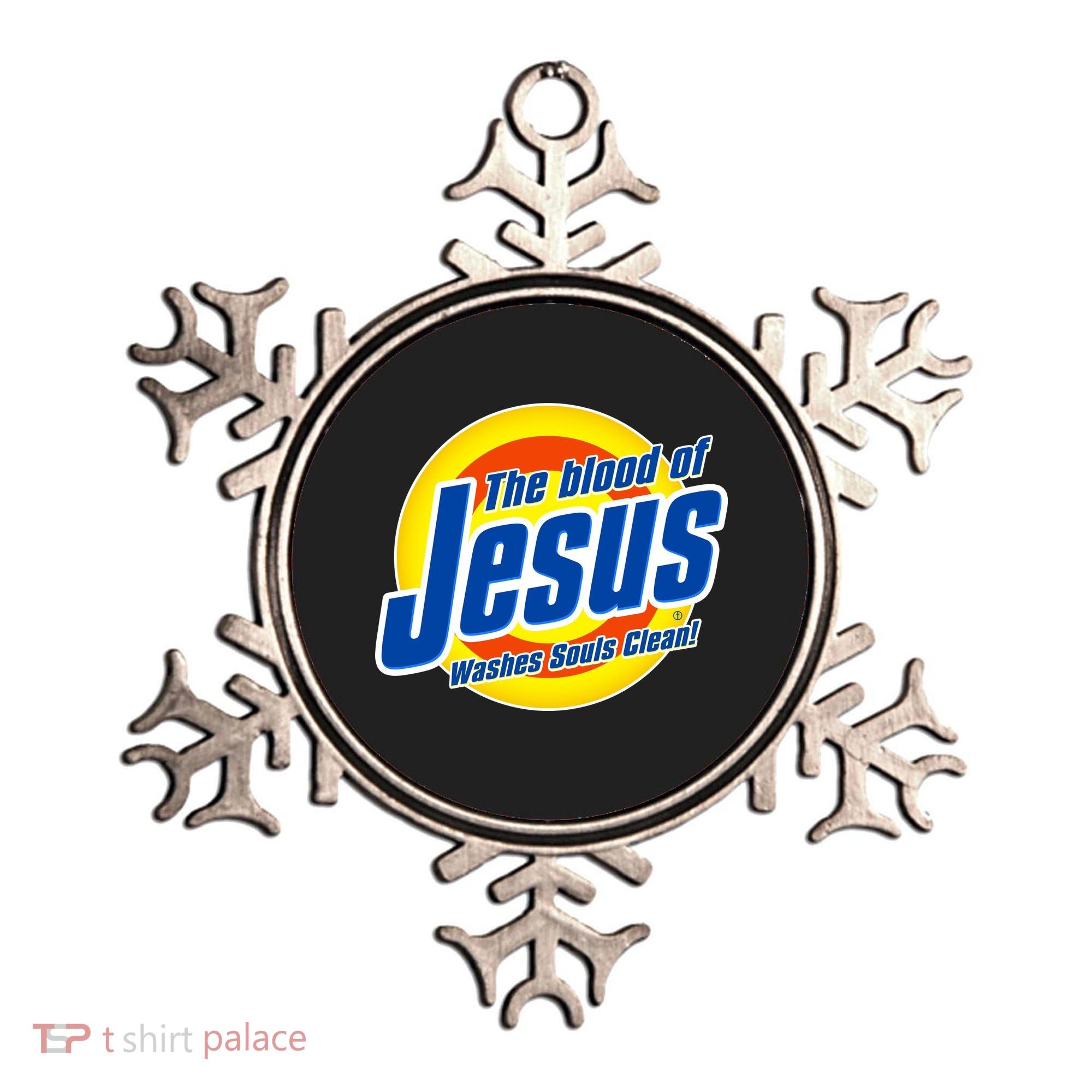 Funny The Blood Of Jesus Washes Souls Clean Detergent Ornament