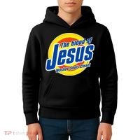 Funny The Blood Of Jesus Washes Souls Clean Detergent Kids Hoodie thumb 4