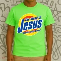 Funny The Blood Of Jesus Washes Souls Clean Detergent T-Shirt thumb 3