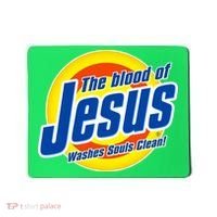 Funny The Blood Of Jesus Washes Souls Clean Detergent Mousepad thumb 0