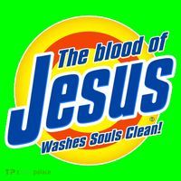 Funny The Blood Of Jesus Washes Souls Clean Detergent Kids T-Shirt thumb 4